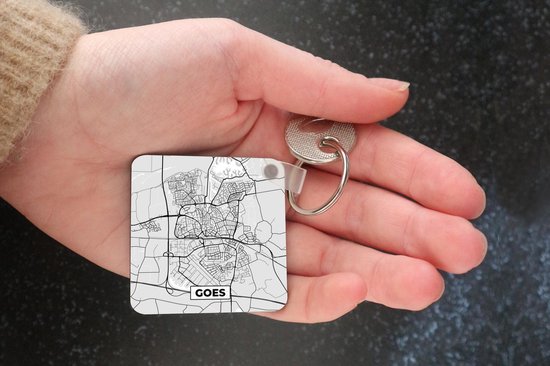 Porte-clés - Plan de la ville - Goes - Grijs - Wit - Plastique
