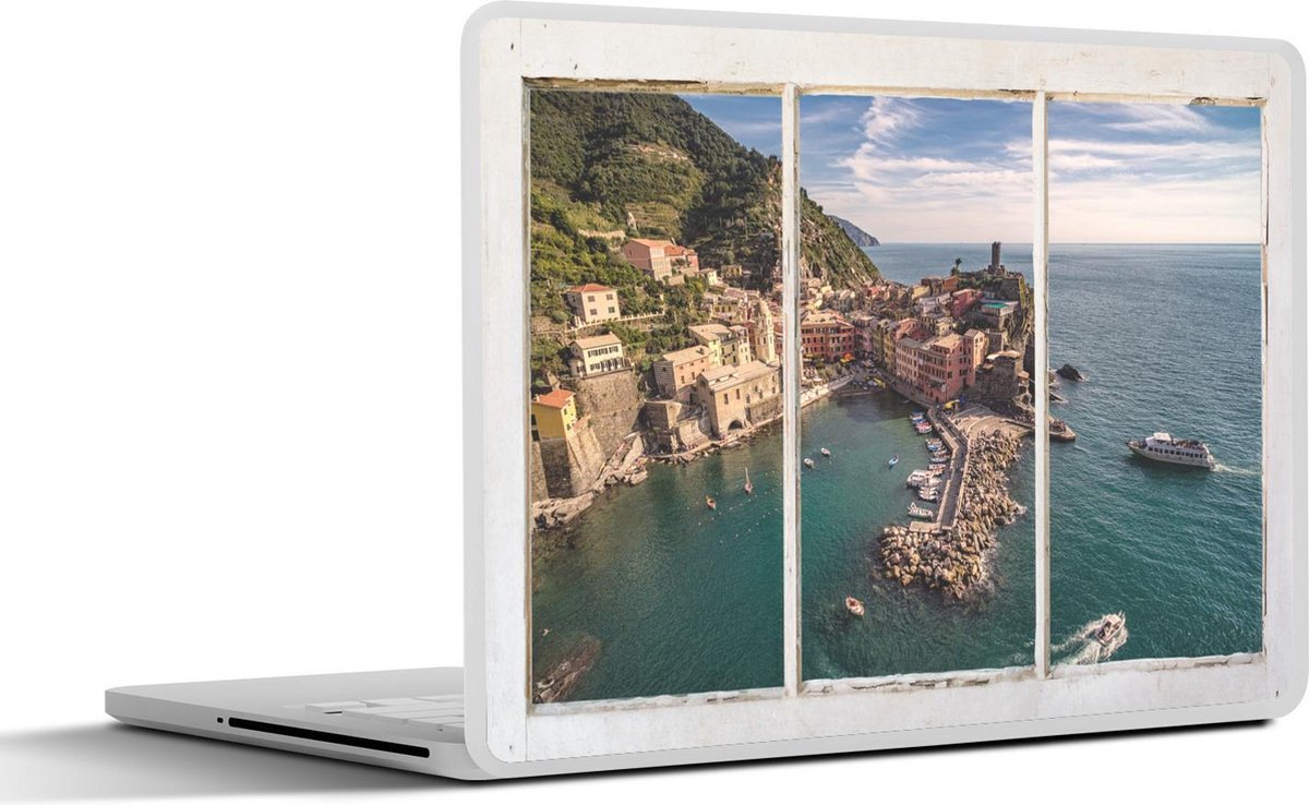 Laptop sticker - 13.3 inch - Doorkijk - Eiland - Water - 31x22,5cm - Laptopstickers - Laptop skin - Cover