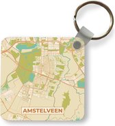 Sleutelhanger - Uitdeelcadeautjes - Stadskaart - Amstelveen - Vintage - Plastic