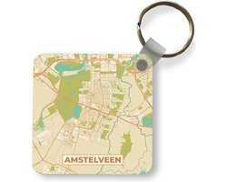 Sleutelhanger - Uitdeelcadeautjes - Stadskaart - Amstelveen - Vintage - Plastic