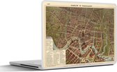 Laptop sticker - 12.3 inch - Plattegrond - Antiek - Haarlem - 30x22cm - Laptopstickers - Laptop skin - Cover