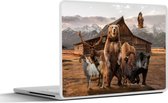 Laptop sticker - 15.6 inch - Beer - Big Five - Dieren - 36x27,5cm - Laptopstickers - Laptop skin - Cover