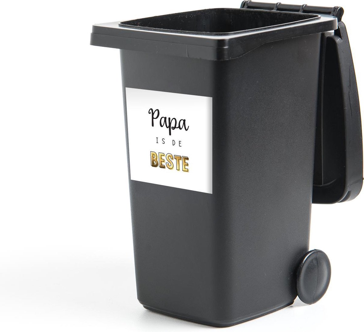 Container sticker Spreuken - Papa is de beste - Quotes - Vaderdag - 40x40 cm - Kliko sticker