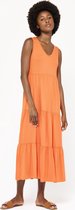 LOLALIZA Lange jersey jurk - Oranje - Maat XL