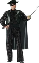 Carnival Toys Verkleedpak Zorro Heren Polyester Zwart Maat Xl