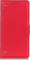 LG K40s Hoesje - Mobigear - Ranch Serie - Kunstlederen Bookcase - Rood - Hoesje Geschikt Voor LG K40s