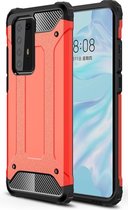 Huawei P40 pro Hoesje - Mobigear - Outdoor Serie - Hard Kunststof Backcover - Rood - Hoesje Geschikt Voor Huawei P40 pro