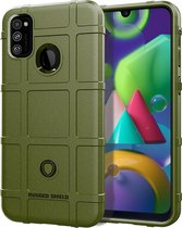Samsung Galaxy M21 Hoesje - Mobigear - Rugged Shield Serie - TPU Backcover - Groen - Hoesje Geschikt Voor Samsung Galaxy M21