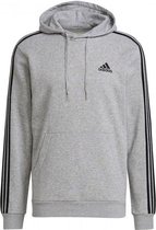 adidas 3-Stripes Fleece Hoodie Heren - Sporttruien - grijs - maat M