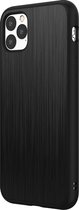 Apple iPhone 11 Pro Max Hoesje - Rhinoshield - SolidSuit Serie - Hard Kunststof Backcover - Brushed Steel Black - Hoesje Geschikt Voor Apple iPhone 11 Pro Max