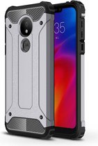 Motorola Moto G7 Power Hoesje - Mobigear - Outdoor Serie - Hard Kunststof Backcover - Grijs - Hoesje Geschikt Voor Motorola Moto G7 Power