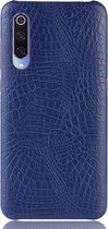 Xiaomi Mi 9 Hoesje - Mobigear - Croco Serie - Hard Kunststof Backcover - Blauw - Hoesje Geschikt Voor Xiaomi Mi 9