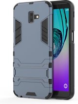 Samsung Galaxy J6 Plus Hoesje - Mobigear - Armor Stand Serie - Hard Kunststof Backcover - Marineblauw - Hoesje Geschikt Voor Samsung Galaxy J6 Plus