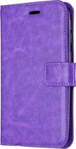 Samsung Galaxy A20e Hoesje - Mobigear - Wallet Serie - Kunstlederen Bookcase - Paars - Hoesje Geschikt Voor Samsung Galaxy A20e