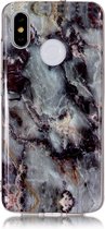 Xiaomi Mi 8 Hoesje - Mobigear - Marble Serie - TPU Backcover - Grijs - Hoesje Geschikt Voor Xiaomi Mi 8