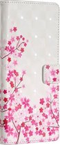 Apple iPhone 12 Pro Hoesje - Mobigear - Design Serie - Kunstlederen Bookcase - Blossom - Hoesje Geschikt Voor Apple iPhone 12 Pro