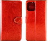 Apple iPhone 12 Mini Hoesje - Mobigear - Wallet Serie - Kunstlederen Bookcase - Rood - Hoesje Geschikt Voor Apple iPhone 12 Mini