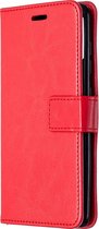 Samsung Galaxy A41 Hoesje - Mobigear - Wallet Serie - Kunstlederen Bookcase - Rood - Hoesje Geschikt Voor Samsung Galaxy A41