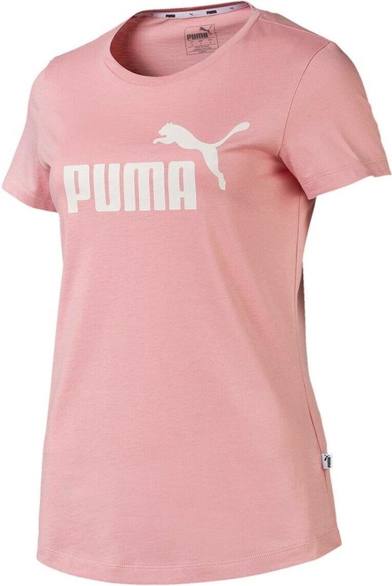 Puma - ESS Logo Tee Women - T-Shirt Dames - XS - Roze | bol.com