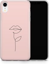 ShieldCase Lovely Lips geschikt voor Apple iPhone Xr hoesje - nude