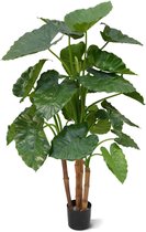 Maxifleur Kunstplanten - Kunst Alocasia - Kunstplant - Calidora - Deluxe - 125 cm - Niet van echt te onderscheiden