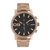 OOZOO Timepieces - Rosé gouden horloge met rosé gouden metalen mesh armband - C10708 - Ø45