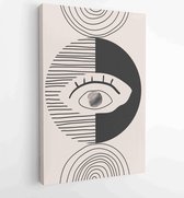 Earth tones organic shape Art design for poster, print, cover, wallpaper, Minimal and people wall art. 4 - Moderne schilderijen – Vertical – 1873829095 - 50*40 Vertical