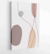 Earth tones organic shape Art design for poster, print, cover, wallpaper, Minimal and natural wall art. 4 - Moderne schilderijen – Vertical – 1868903749 - 80*60 Vertical