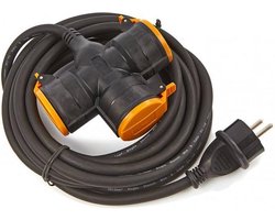 Relectric Pro Verlengsnoer - 5 meter - 3-voudig - 3600W - RELEC493135