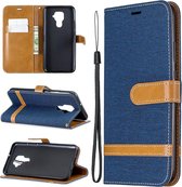 Voor Huawei Mate 30 Lite Kleuraanpassing Denim Texture Horizontaal Flip Leren Case met Houder & Kaartsleuven & Portemonnee & Lanyard (Navy)