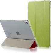 Silk Texture Horizontale Flip Magnetische PU Leather Case voor iPad Pro 11 inch (2018), met drievoudige houder en slaap- / wekfunctie (groen)