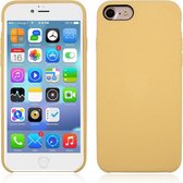 For  iPhone 8 & 7  Pure Color Liquid siliconen + PC beschermings Back Cover hoesjewit