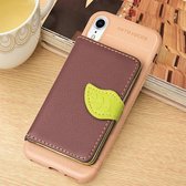 Litchi Texture PU + TPU horizontaal flip lederen tas voor iPhone XR, met houder & kaartsleuven & portemonnee & fotolijst (bruin)