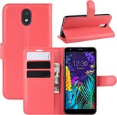 Voor LG K30 2019 / X2 2019 Litchi Texture Horizontal Flip Leather Case met portemonnee & houder & kaartsleuven (rood)