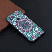 Embossment Patterned TPU Soft Case voor Huawei Honor 10 Lite / P Smart 2019 (Mandala)