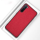 Voor OPPO Reno 3 schokbestendige stoffen beschermhoes (rood)