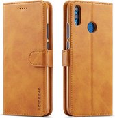 Voor Huawei Honor 8X LC.IMEEKE kalfsleer Horizontale flip lederen tas, met houder & kaartsleuven & portemonnee (geel)