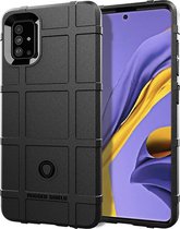 Voor Galaxy A51 Full Coverage Shockproof TPU Case (Zwart)