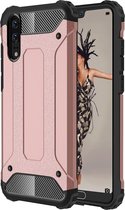 Voor Huawei P20 Full-body Rugged TPU + PC Combinatie Back Cover Case (Rose Gold)