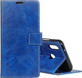 Retro Crazy Horse Texture Horizontale Flip Leather Case voor Huawei Honor 10 Lite / P Smart 2019, met houder & kaartsleuven & fotolijst (blauw)