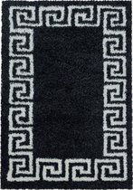 Extra hoogpolig shaggy vloerkleed Hera - antraciet - 280x370 cm