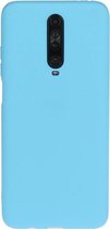 Voor Xiaomi Redmi K30 effen kleur mat TPU telefoonhoes (hemelsblauw)