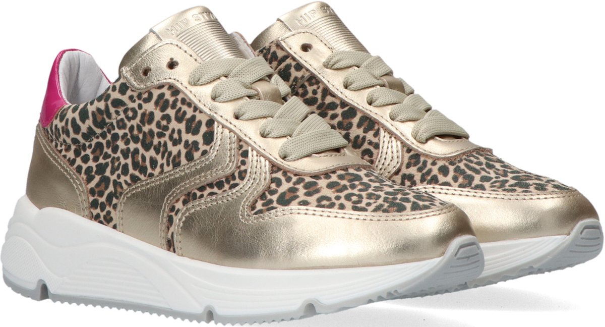 Hip H1797 Lage sneakers - Leren Sneaker - Meisjes - Goud - Maat 35 | bol.com