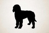 Silhouette hond - Labradoodle - M - 62x60cm - Zwart - wanddecoratie