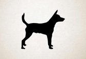 Silhouette hond - Toy Fox Terrier - M - 60x66cm - Zwart - wanddecoratie