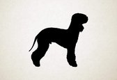 Silhouette hond - Bedlington Terrier - L - 75x82cm - Zwart - wanddecoratie