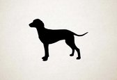 Silhouette hond - Montenegrin Mountain Hound - Montenegrijnse Mountai - L - 75x105cm - Zwart - wanddecoratie
