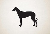 Silhouette hond - Polish Greyhound - Poolse windhond - S - 45x58cm - Zwart - wanddecoratie