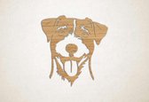 Wanddecoratie - Hond - Jack Russel 3 - S - 48x45cm - Eiken - muurdecoratie - Line Art