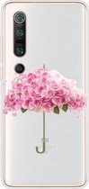 Voor Xiaomi Mi 10 Pro 5G schokbestendig geverfd TPU beschermhoes (bloemenparaplu)